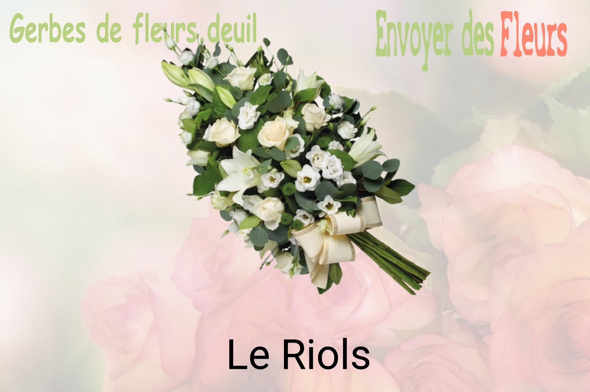 Gerbe de fleurs de deuil livrée à Le Riols